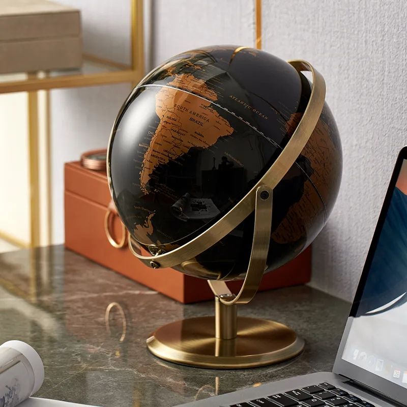 Globe Besar Dekorasi Pajangan Meja Kantor Peta Geographic Edukasi Terestrial Gaya Vintage Kualitas Premium_12