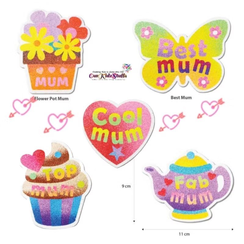 DIY Mother's Day Sand Art Deco Magnet Boards_0