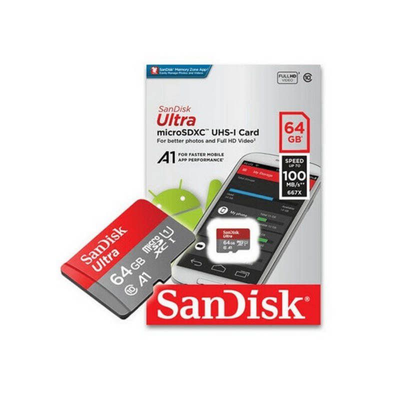 SANDISK CARTE MEMOIRE MICRO SD 64GB SANDISK ULTRA_1