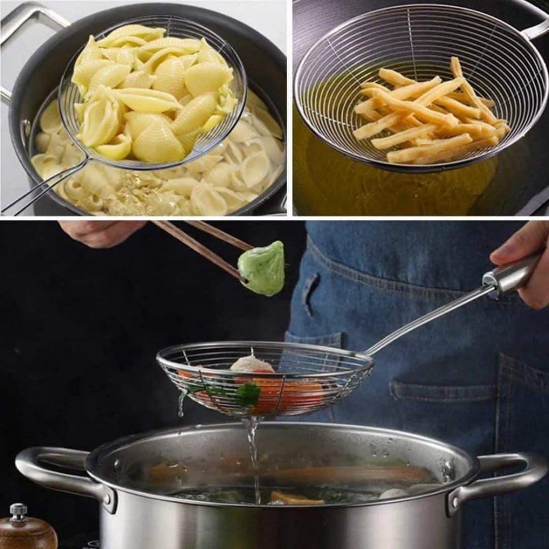 Espumadeira De Cozinha De Aço Inox Separador De Óleo_1