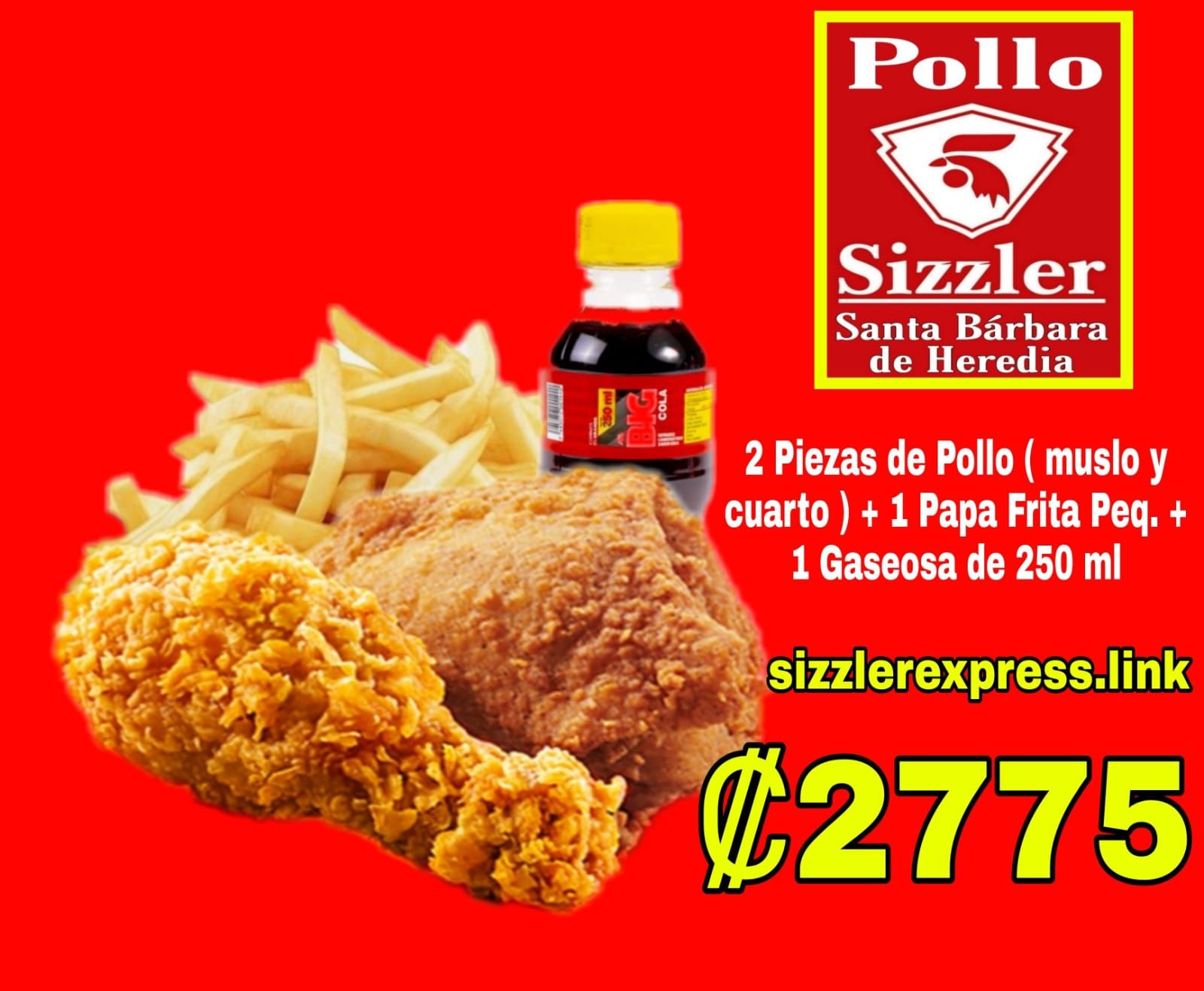 2 PZS de pollo (muslo y cuarto) + 1 Pepsi Frita + 1 Gaseosa de 250ml_0