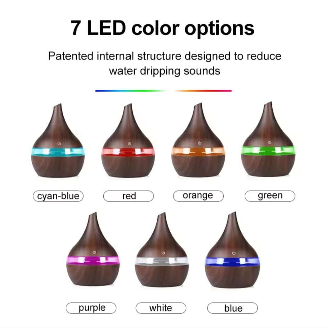 Ultrasonic Essential Oil Diffuser & Air Humidifier – Wood Grain Edition_1