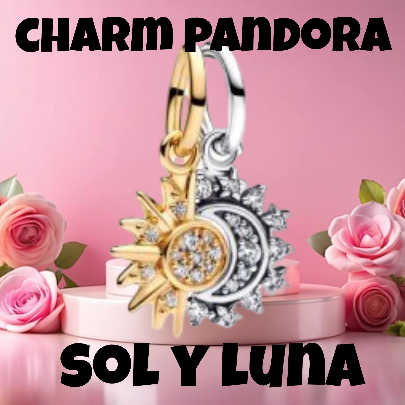 Charm Pandora Sol y Luna _0
