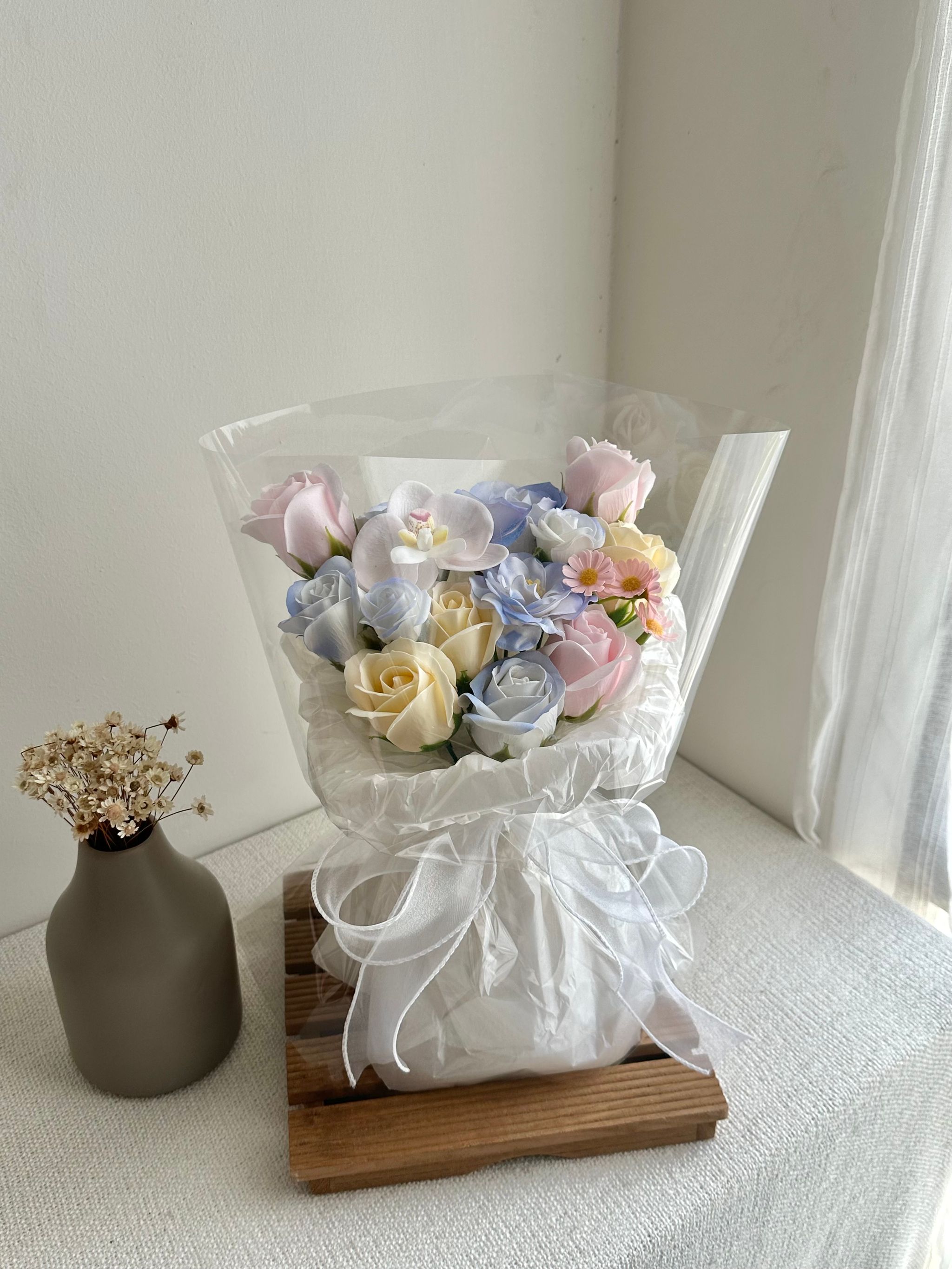Soap Flower Mixed Bouquet ( Blue ) _0