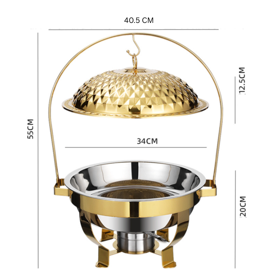 HOOK BUFFET CHAFING DISH 4.5L GOLDEN DIAMOND_1
