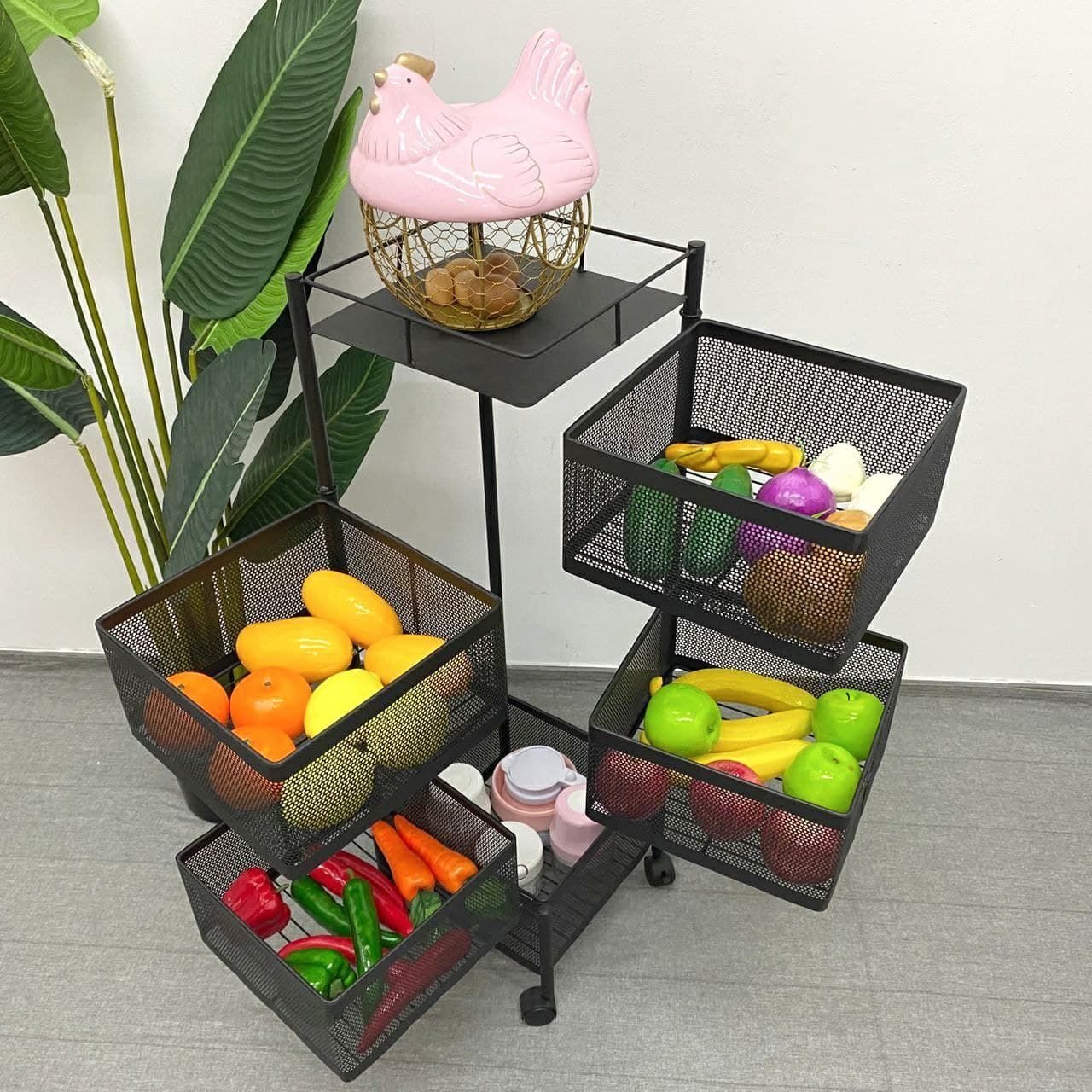 Rotating Kitchen Storage Basket Square_4