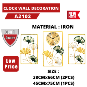 CLOCK IRON WALL DECORATION A2102_0