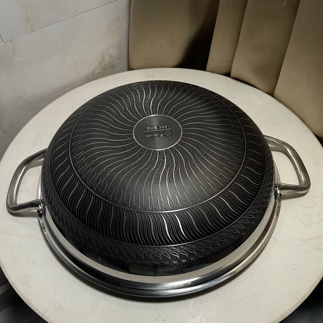 Hexa Wok 304 Stainless-Steel | 34 cm 7 Layer Composite (C521)_6