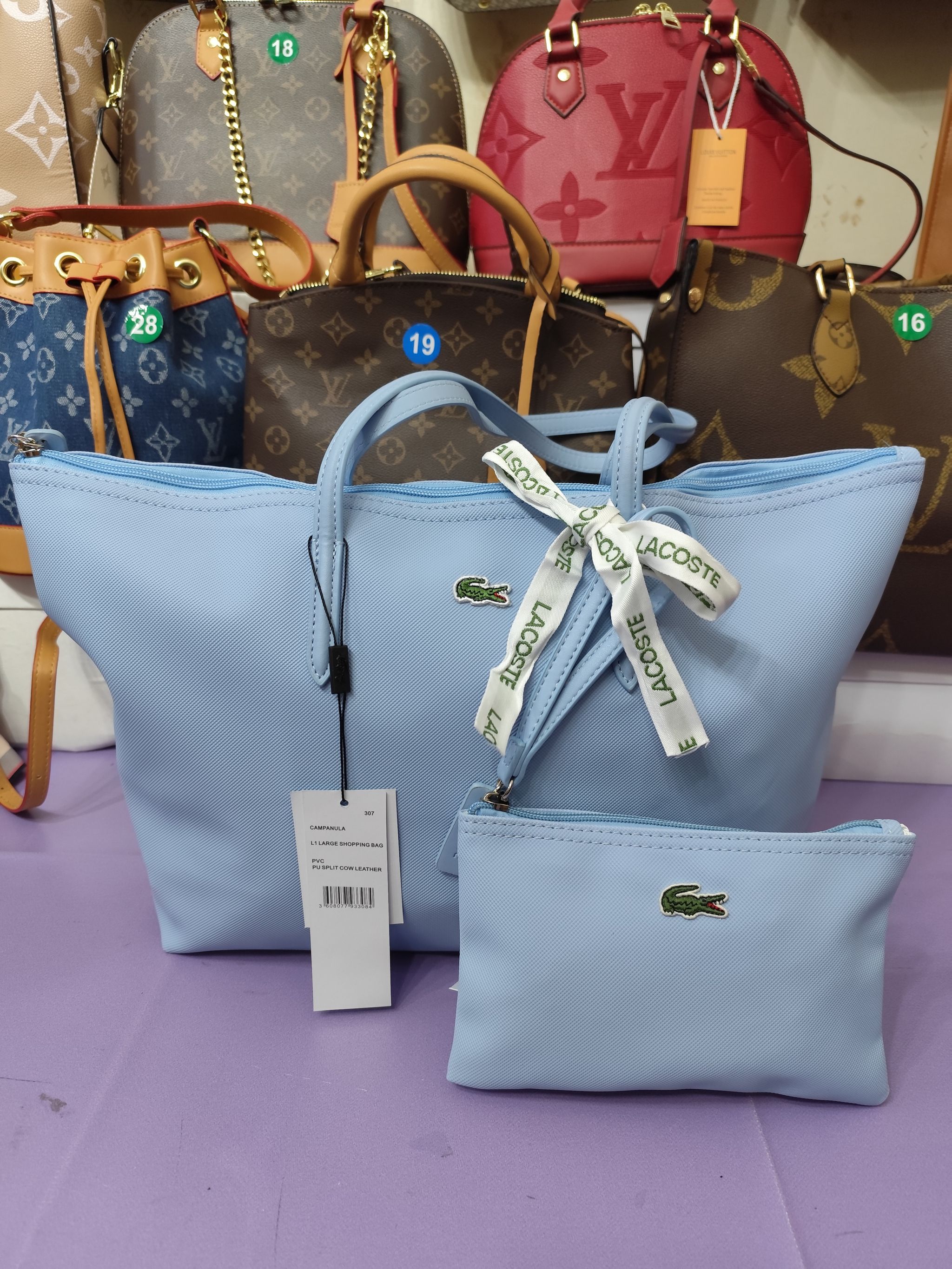 Bolsos Lagarto con cartera, celeste_0