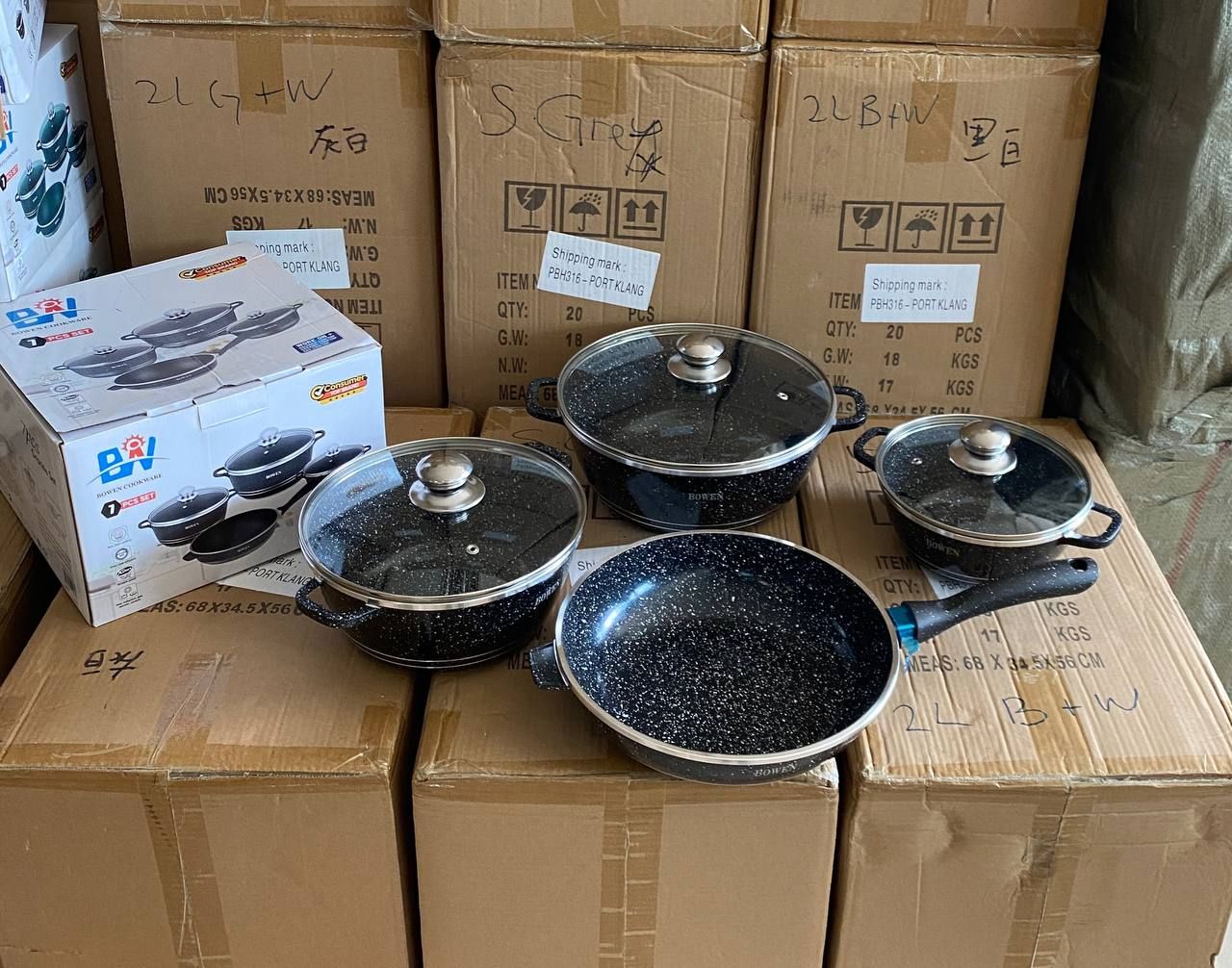 7 PCS BOWEN GRANITE COOKWARE_1