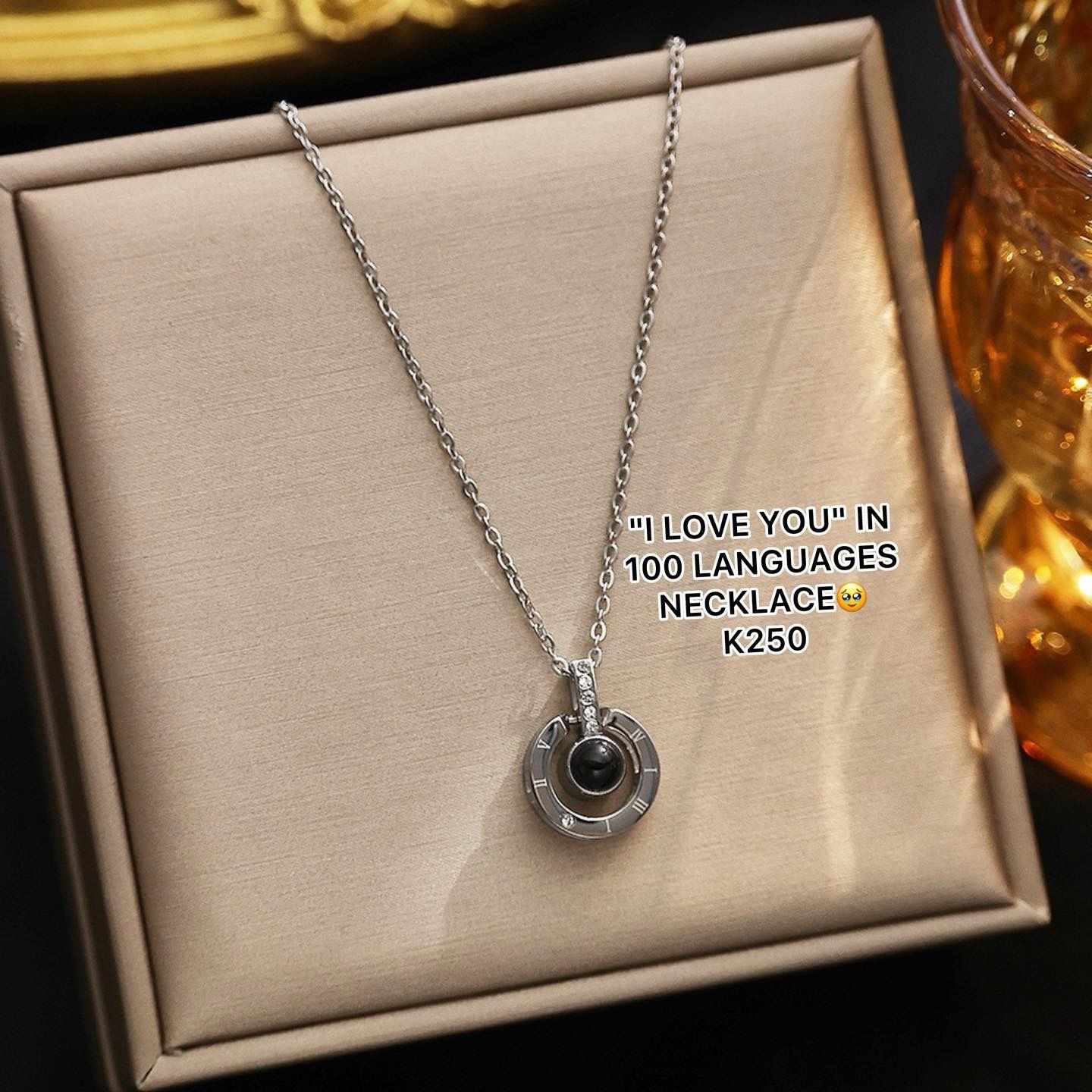 “I LOVE YOU” in 100 languages necklace_0