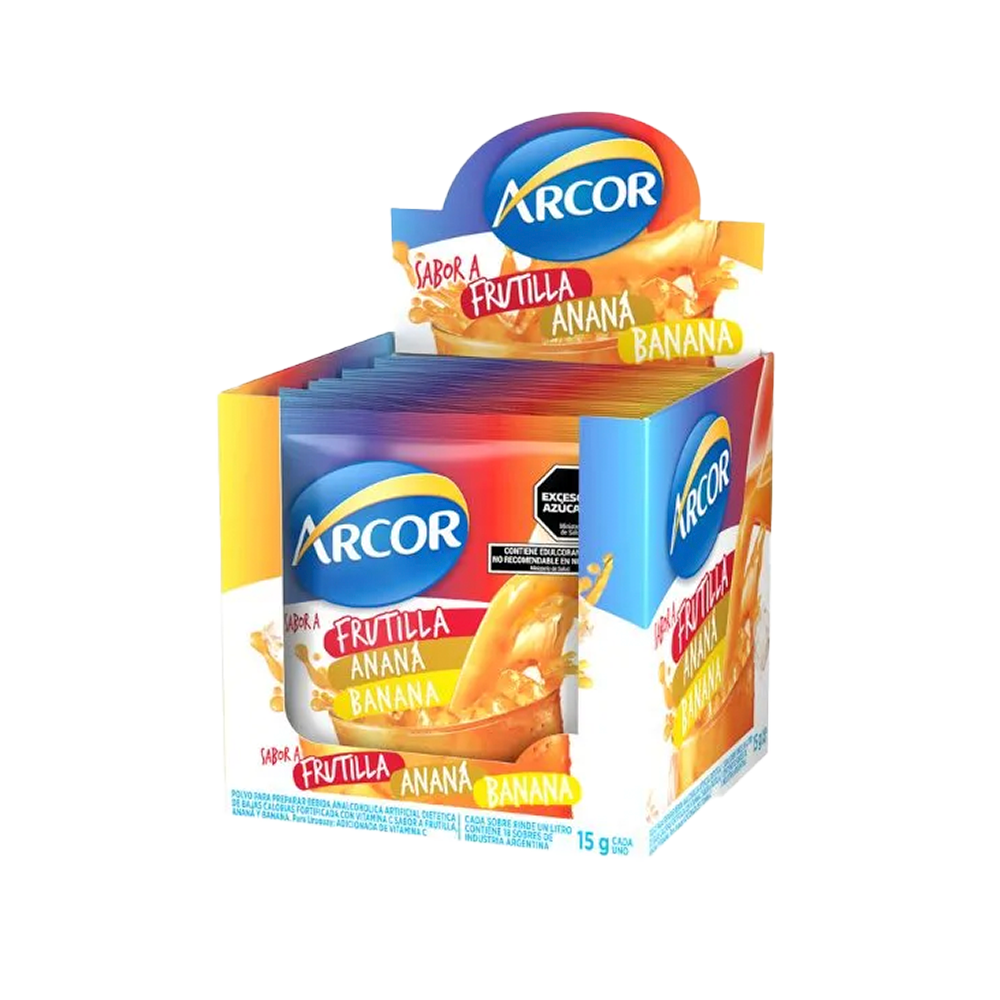 Jugo en Polvo Arcor sabor Frutilla Ananá Banana_0