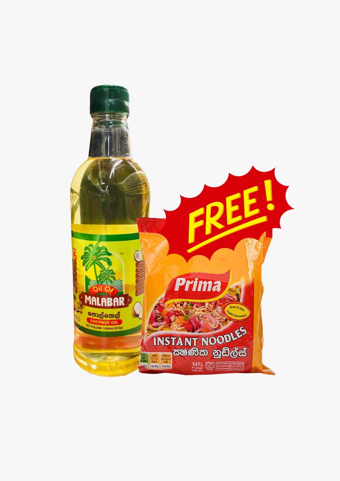 Malabar Coconut Oil 1L + Free Prima Special Noodles 325g_0