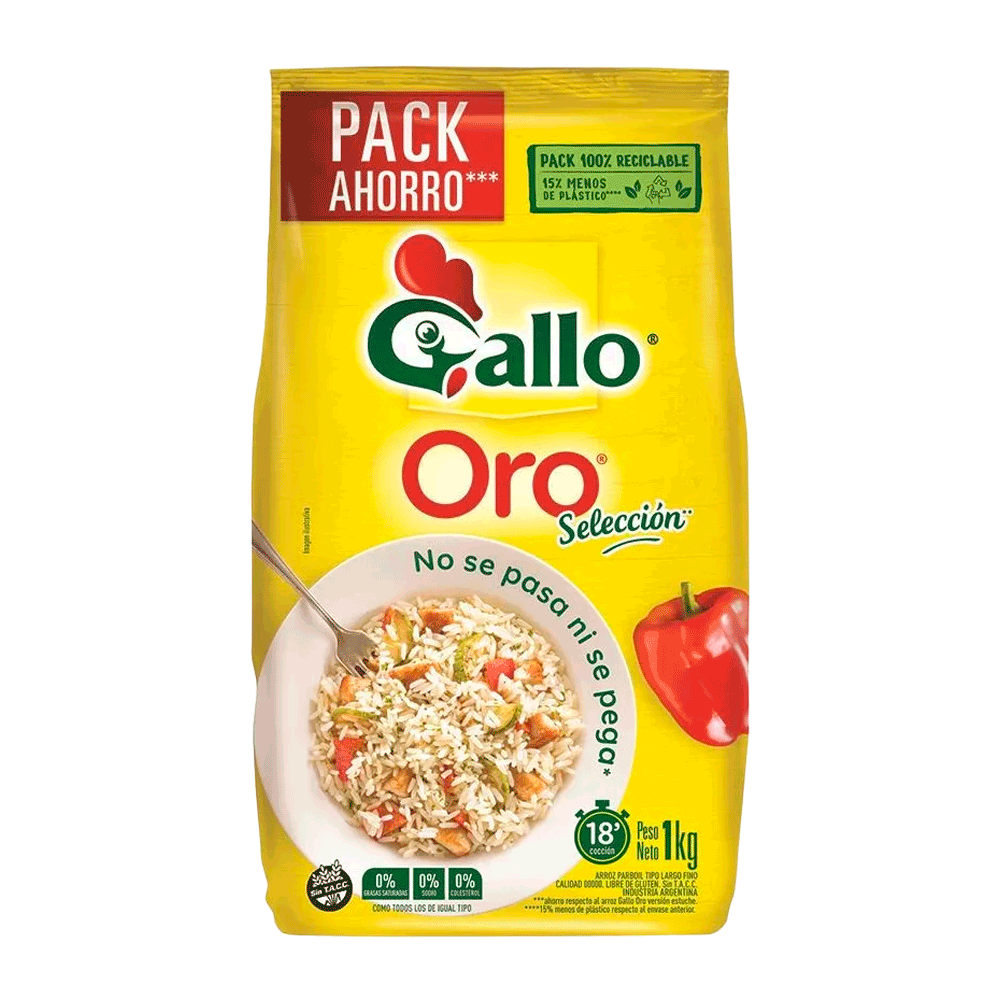Arroz Gallo Oro Parboil en Bolsa 1 kg_0