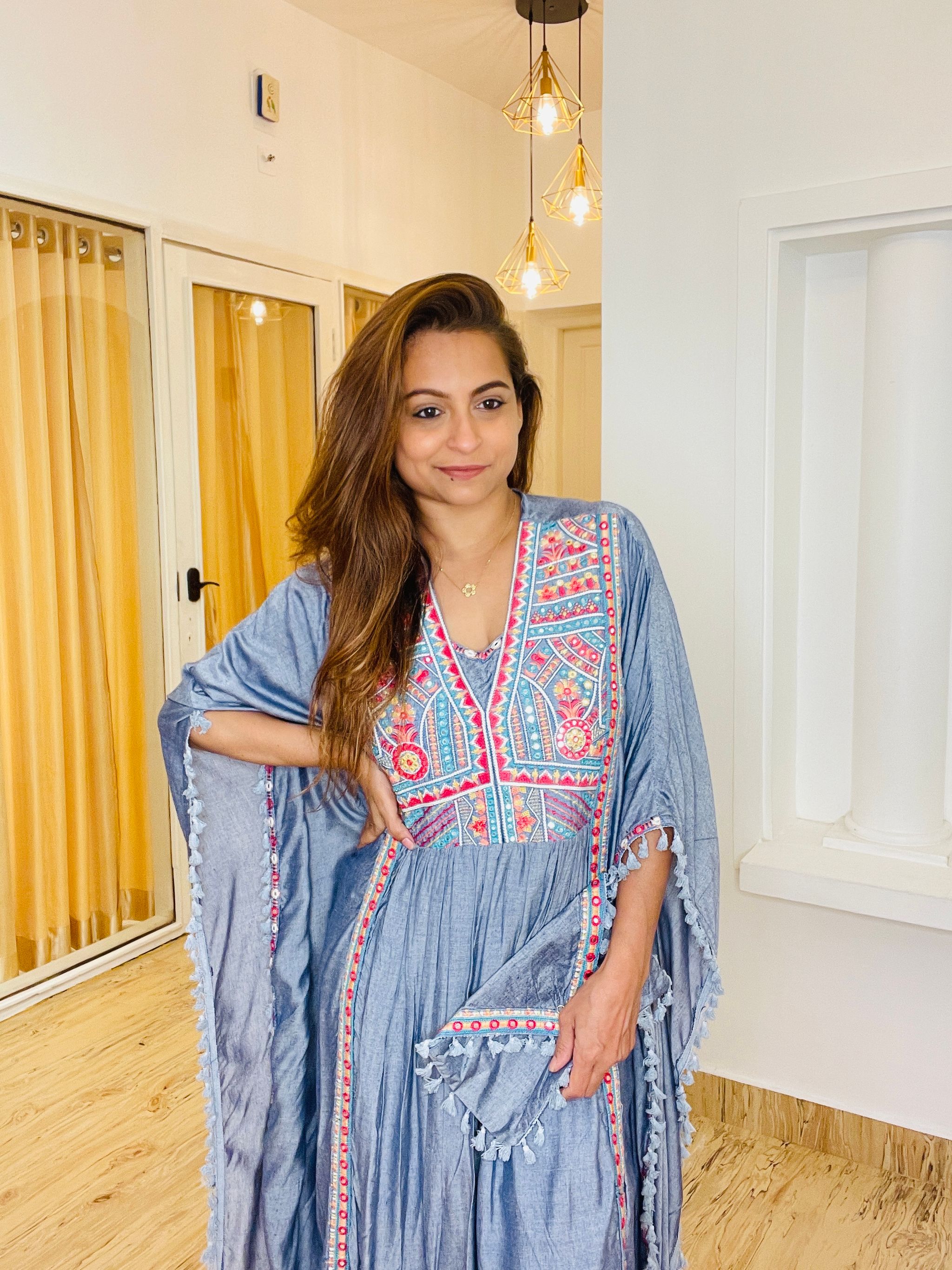 Blue Kaftan Set_1