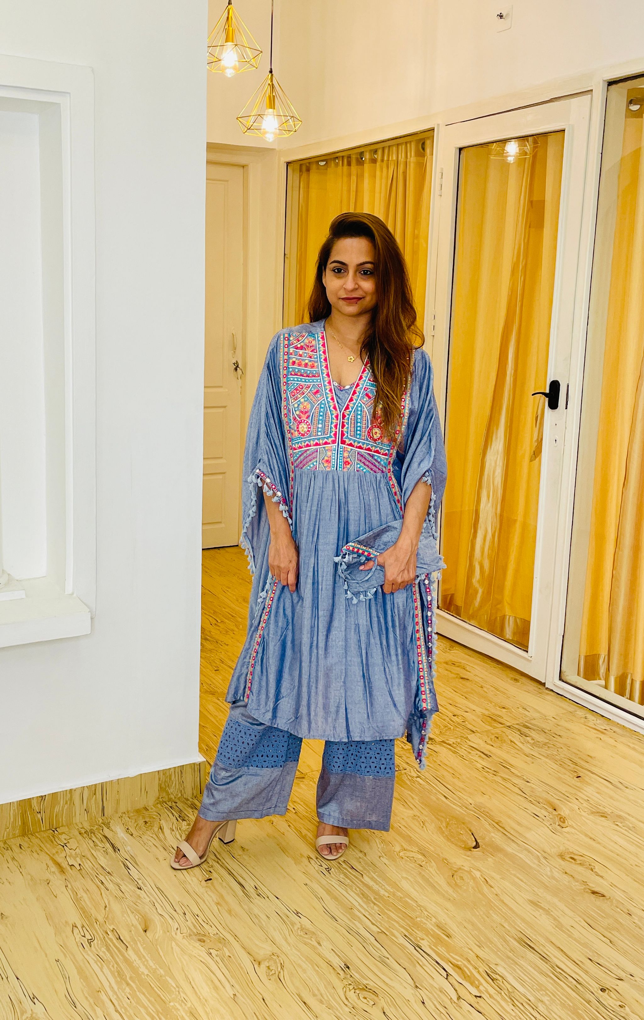 Blue Kaftan Set_0