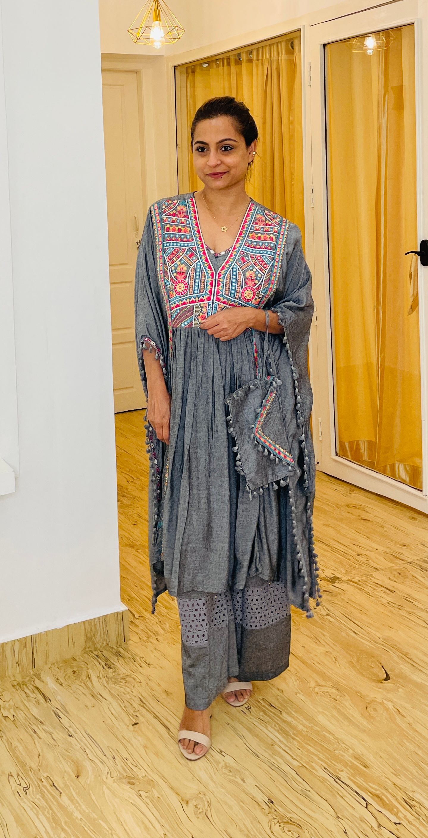 Grey Kaftan set_0