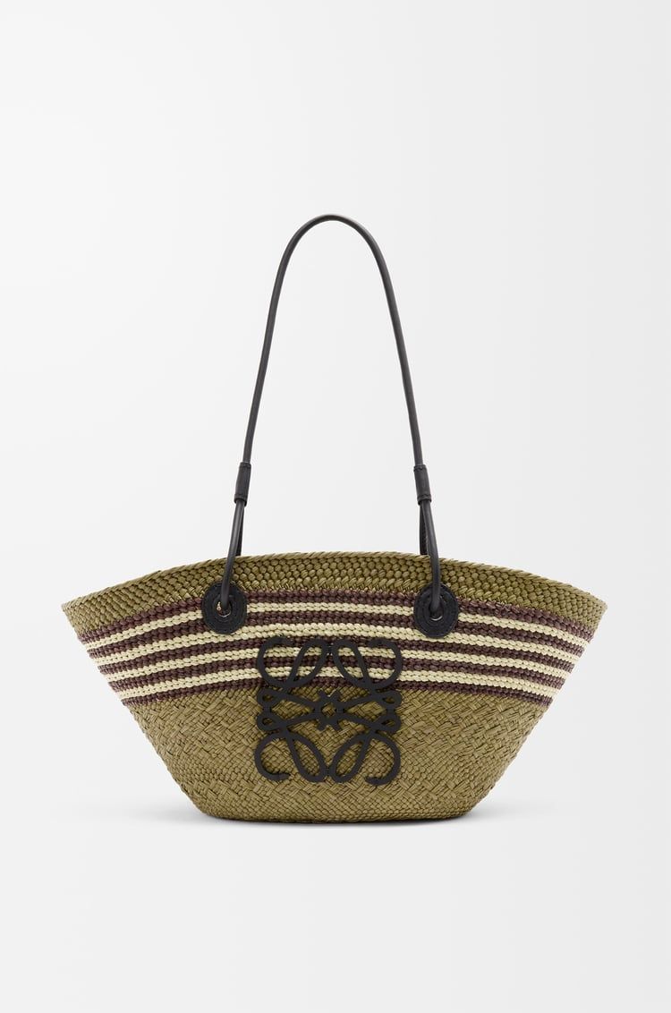 Limited edition - Loewe small anagram green raffia bag  _2