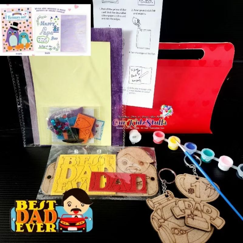 DIY Felt Craft Father's Day Car Display Board Kit_13