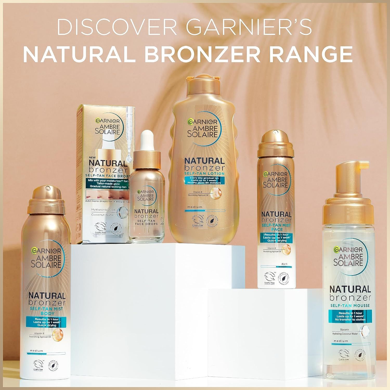 Garnier Ambre Solaire Natural Bronzer, Self Tan Drops for Face, Hyaluronic Acid & Coconut Water, Tailor Made Glow, Gradual & Natural Fake Tan, Approved by Cruelty Free International, Vegan, 30ml_4