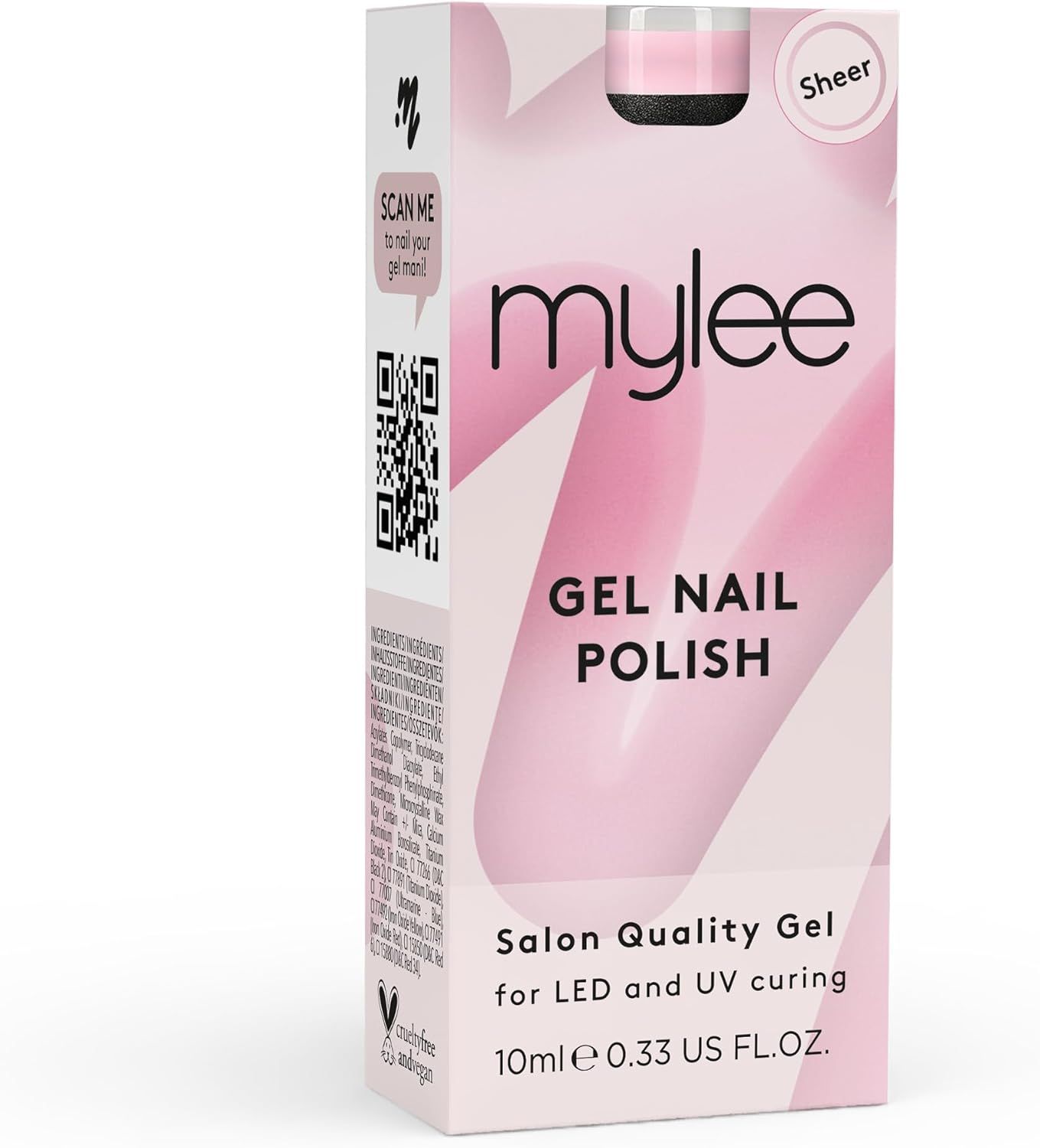 Mylee Gel Nail Polish 10ml [Strawberry Milkshake] UV/LED Soak-Off Nail Art Manicure Pedicure for Professional, Salon & Home Use [Pink Range] - Long Lasting & Easy to Apply_1