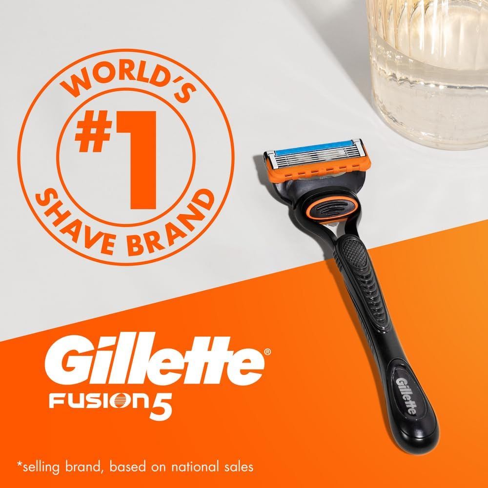 Gillette Fusion5 Razor for Men, 1 Gillette Razor, 10 Razor Blade Refills, with Lubrastrip for a Close Shave_6