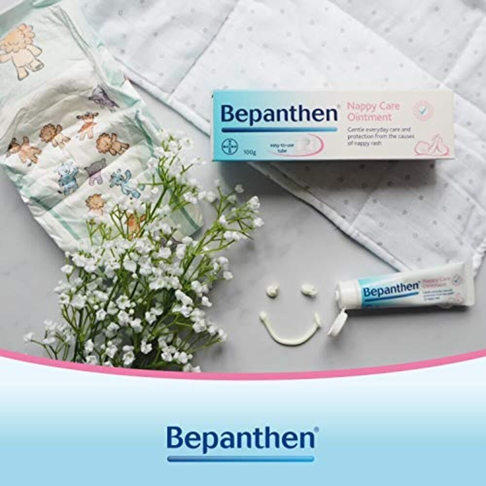 Bepanthen Nappy Care Ointment | Nappy Cream with Provitamin B5 | Suitable for Newborns Skin, 100 g (Packing May Vary)._7