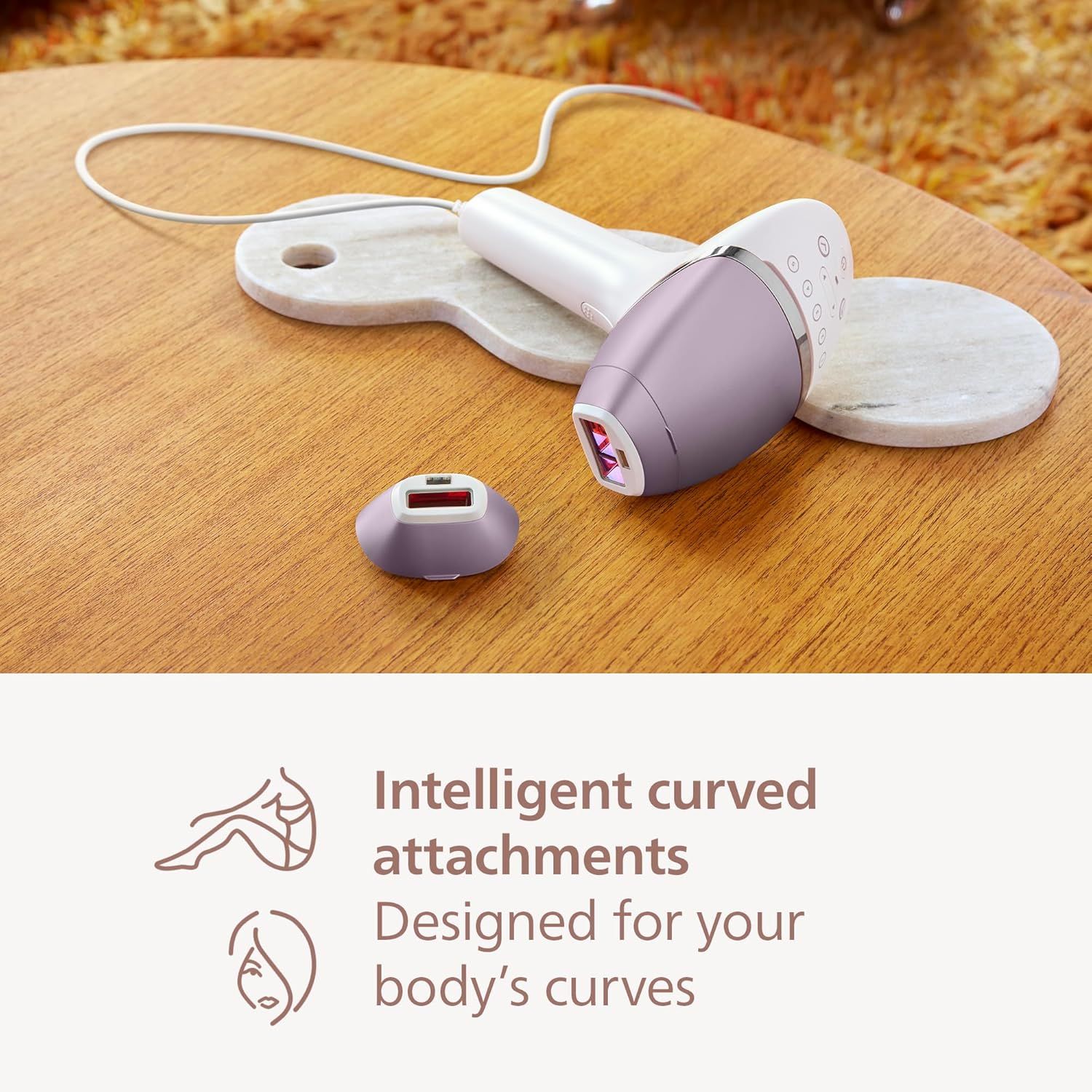 Philips Lumea IPL Hair Removal 8000 Series - Hair Removal Device with SenseIQ Technology, 2 Attachments for Body and Face, Corded Use (Model BRI944/00)_3