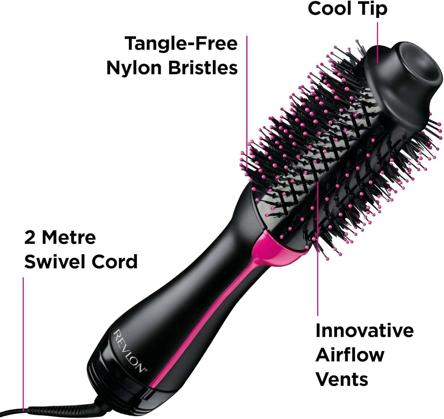 Revlon Salon One-Step Hair Dryer & Volumiser with Sectioning Comb Included (for mid to Long Hair, One-Step Technology, 2-in-1 Styling Tool, Ionic & Ceramic Technology) RVDR5222UKAMZ_3