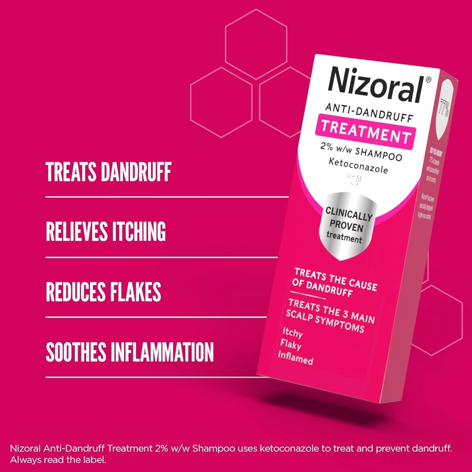 Nizoral Anti-Dandruff Treatment Shampoo, Treats and Prevents Dandruff, Clinically Proven to Control Itchy & Flaky Scalps, Contains Ketoconazole, 1 x 100ml_2