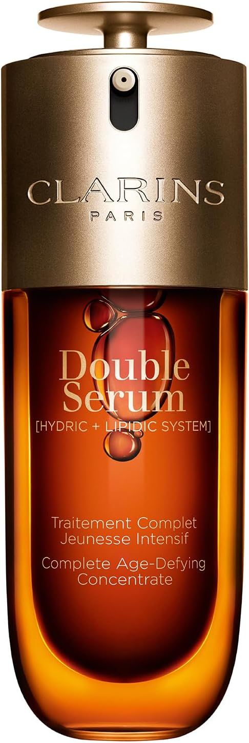 Clarins NEW Double Serum | Anti Aging Face Serum | Visibly Firms, Smoothes, Boosts Radiance, and Refines Pores | 24H Hydration | All Skin Types - 50 ml (Pack of 1)_0