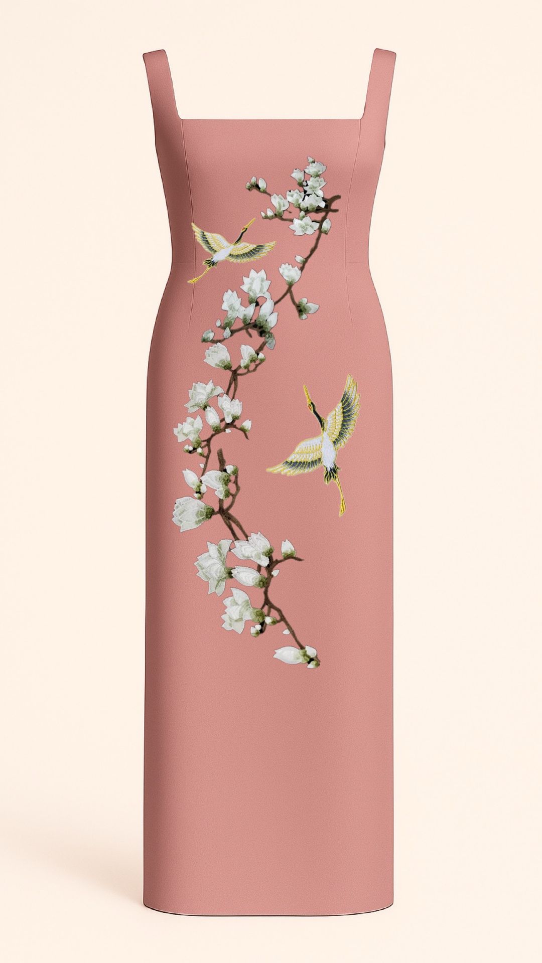Magnolias Square Neck Dress_2