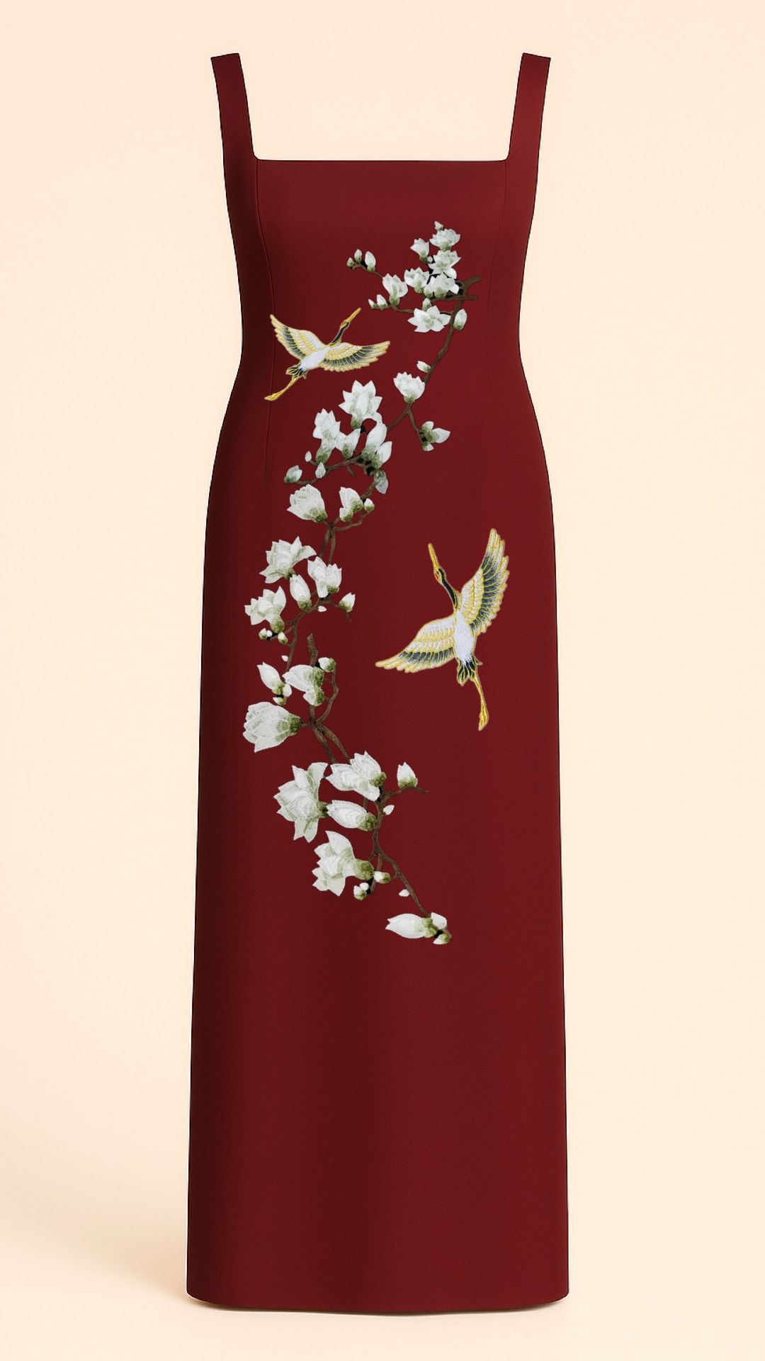 Magnolias Square Neck Dress_1
