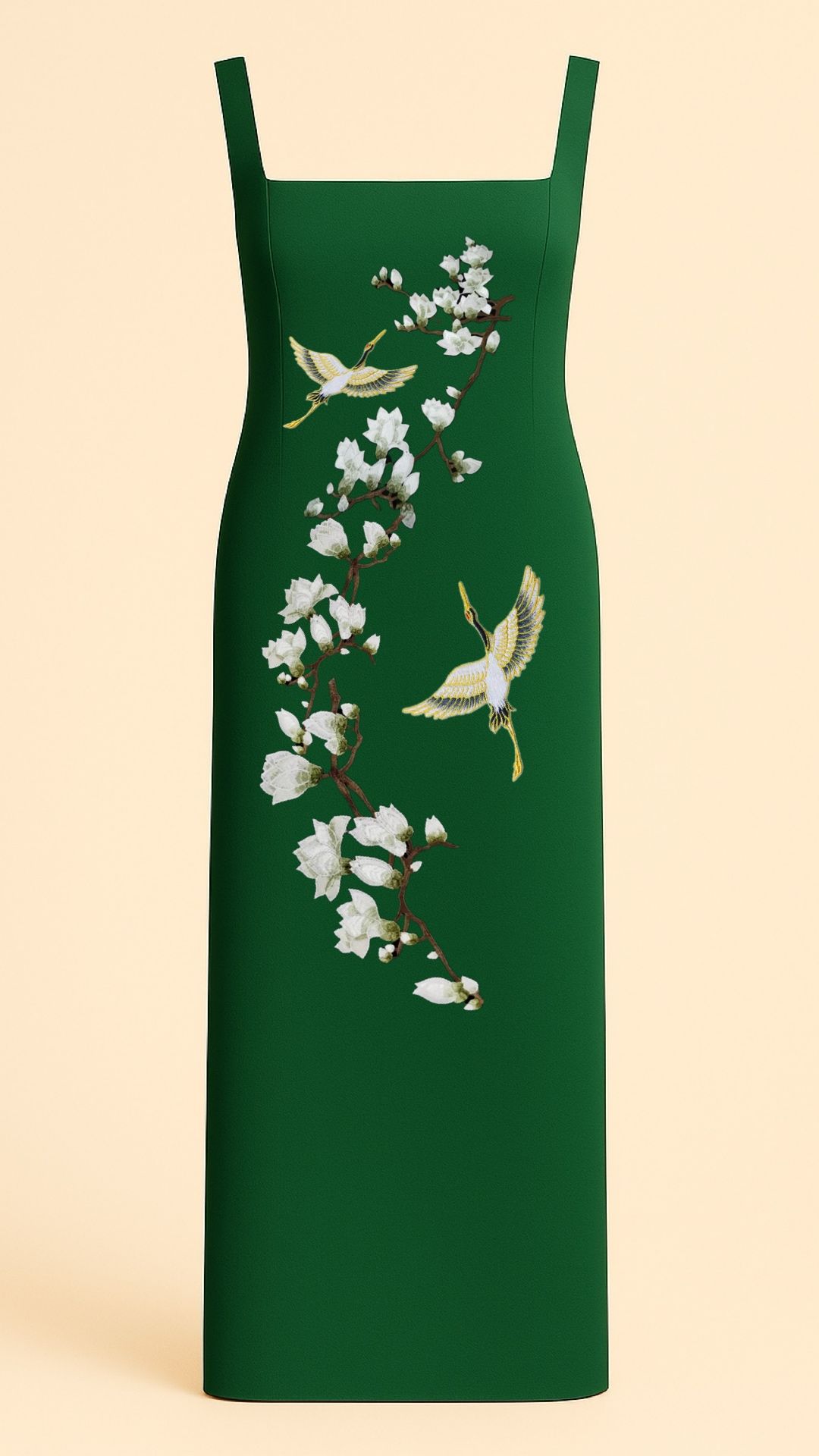 Magnolias Square Neck Dress_3