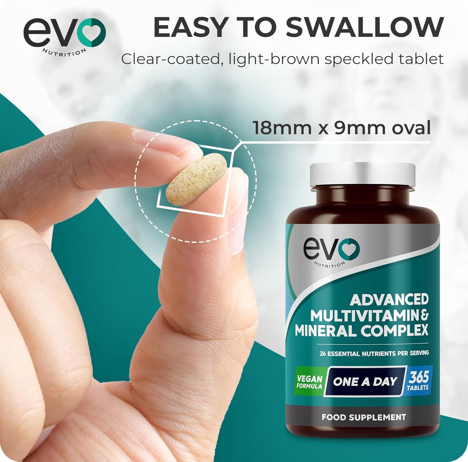 EVO NUTRITION Multivitamins & Minerals - 365 Vegan Multivitamin Tablets | 1 Year Supply | Multivitamin Tablets for Men & Women with 26 Essential Active Vitamins & Minerals | Made in The UK_2