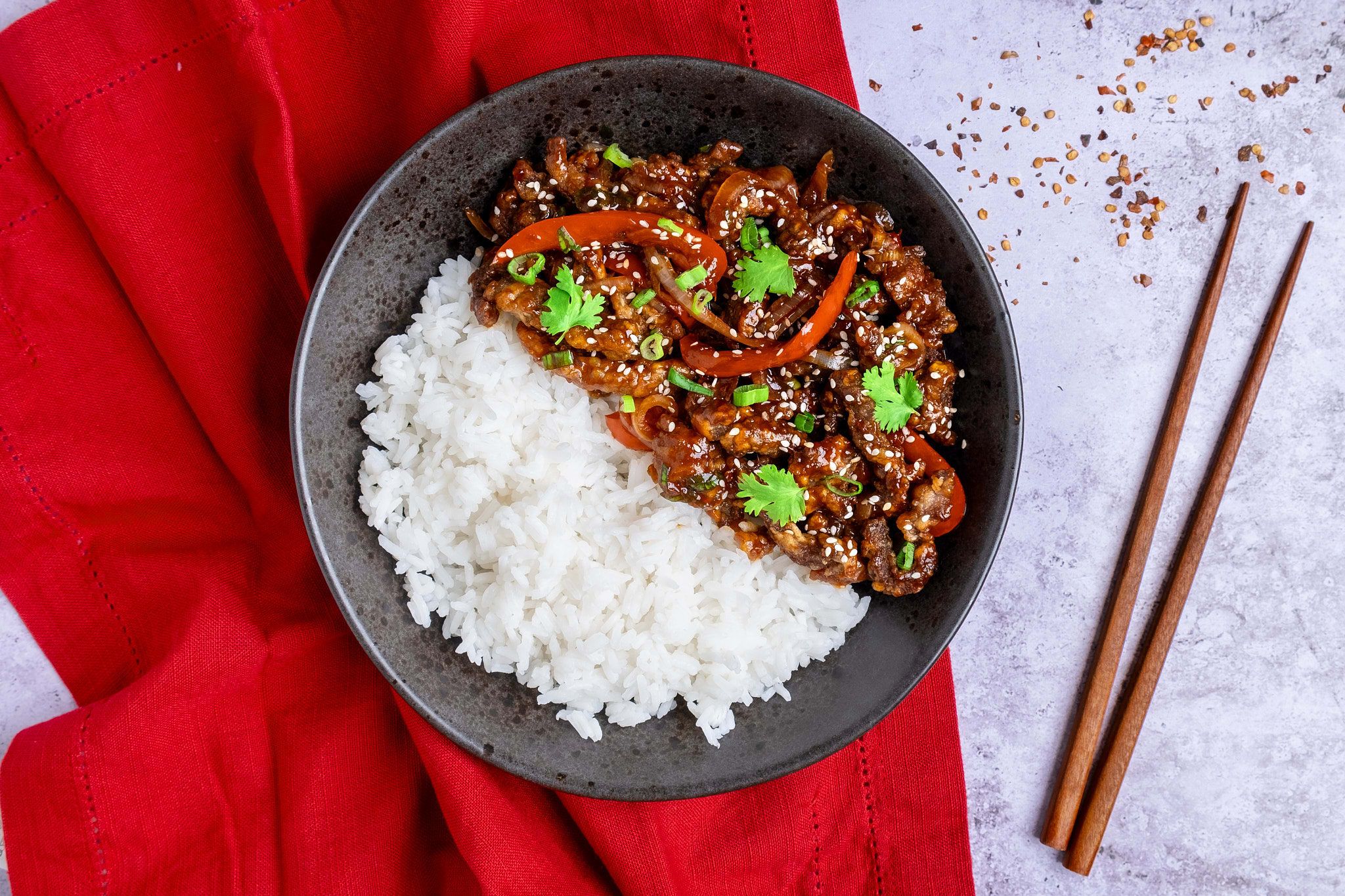 Dry Chili Beef w Rice_0