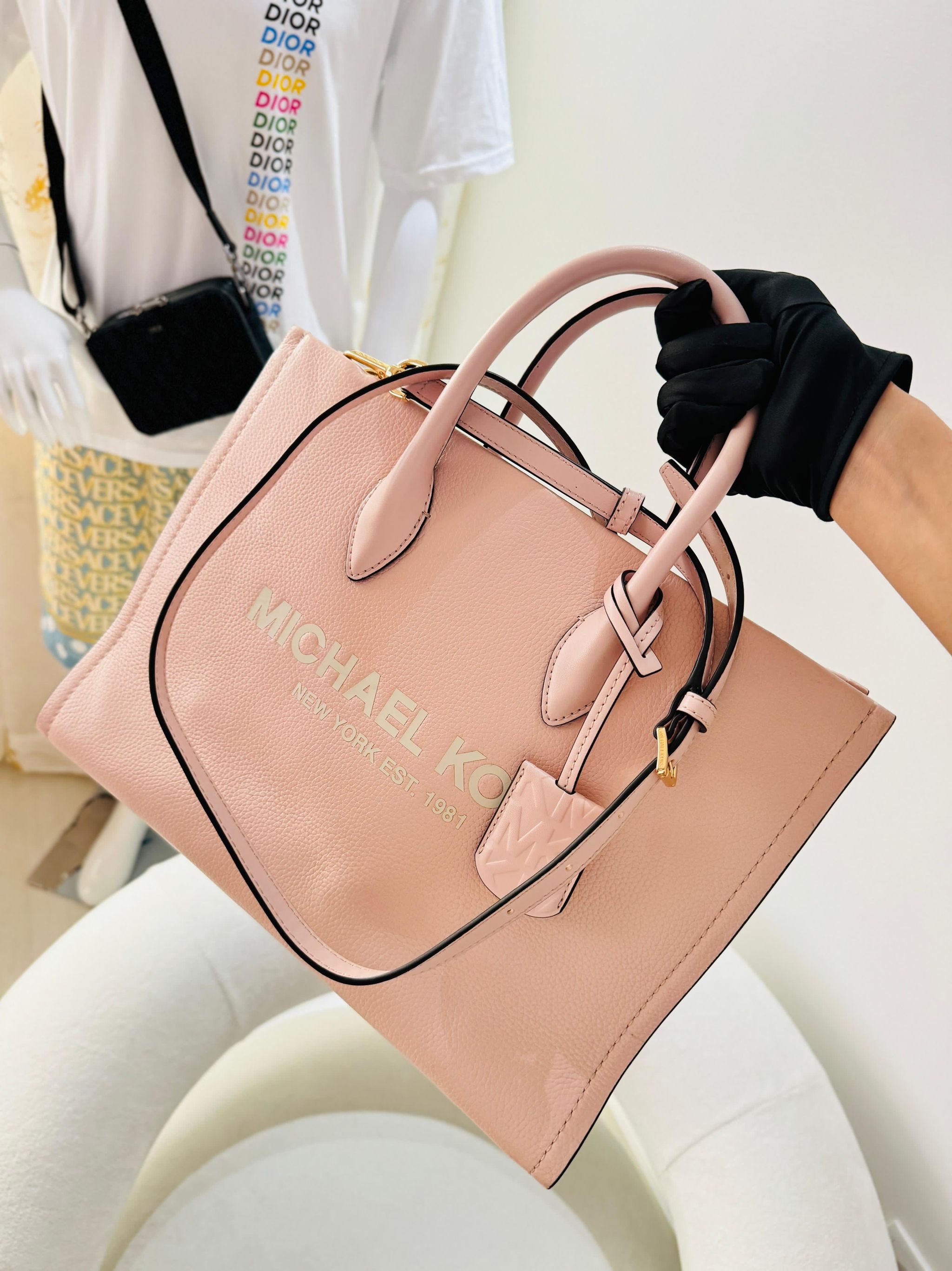 Bolsa tote Micheal kors light pink _4