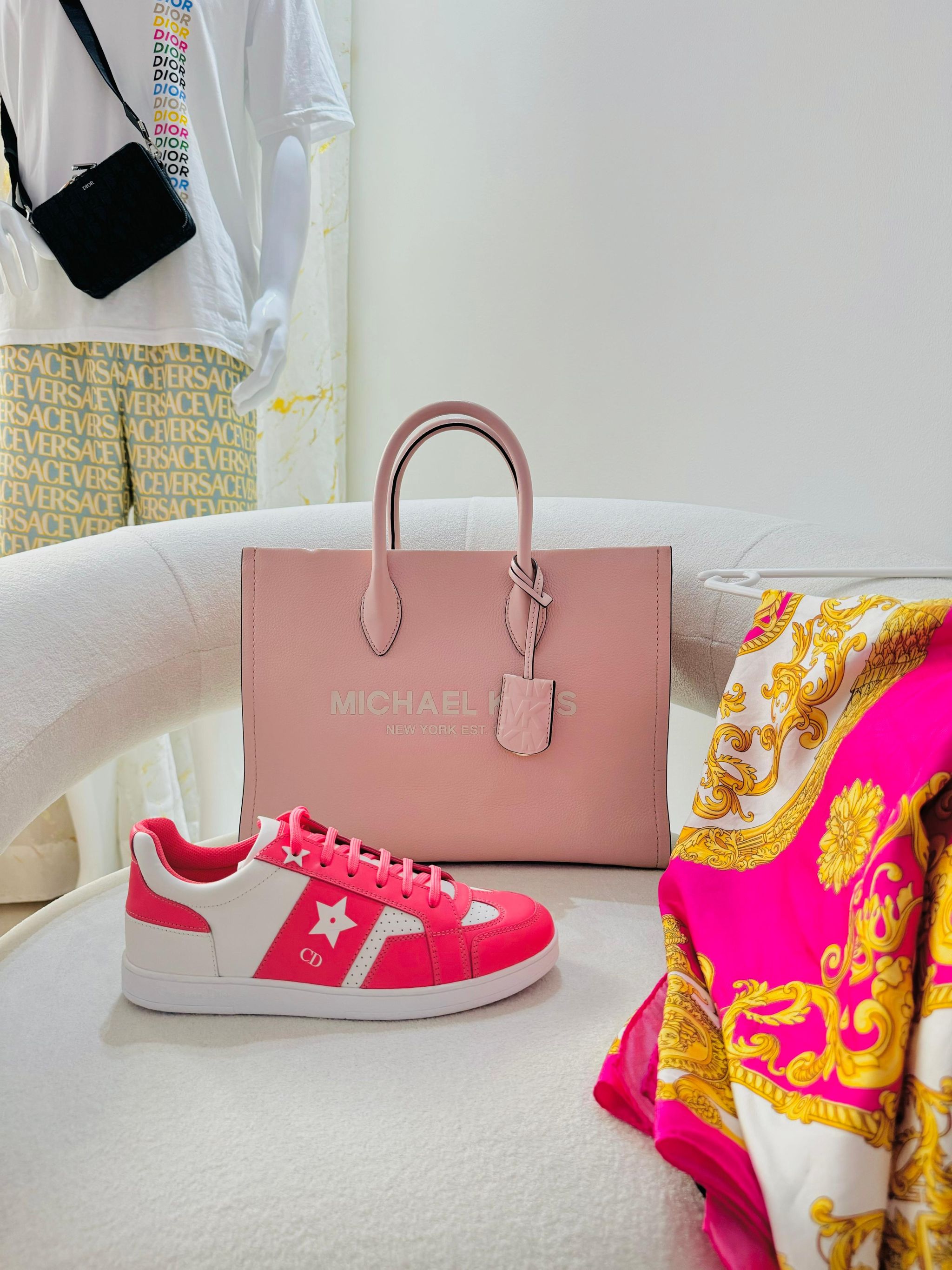 Bolsa tote Micheal kors light pink _9