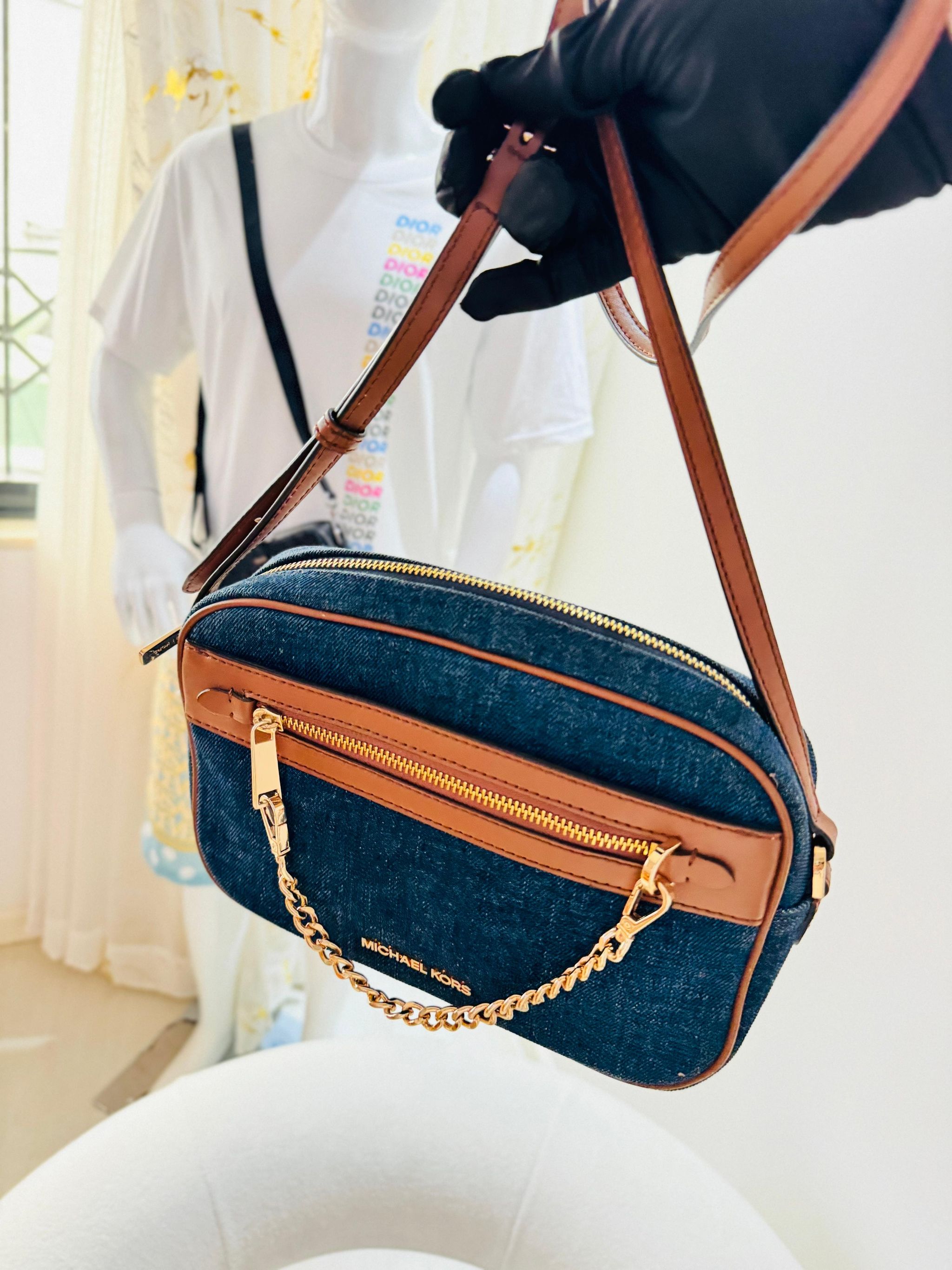 Bolsa câmera bag Micheal kors denim _3