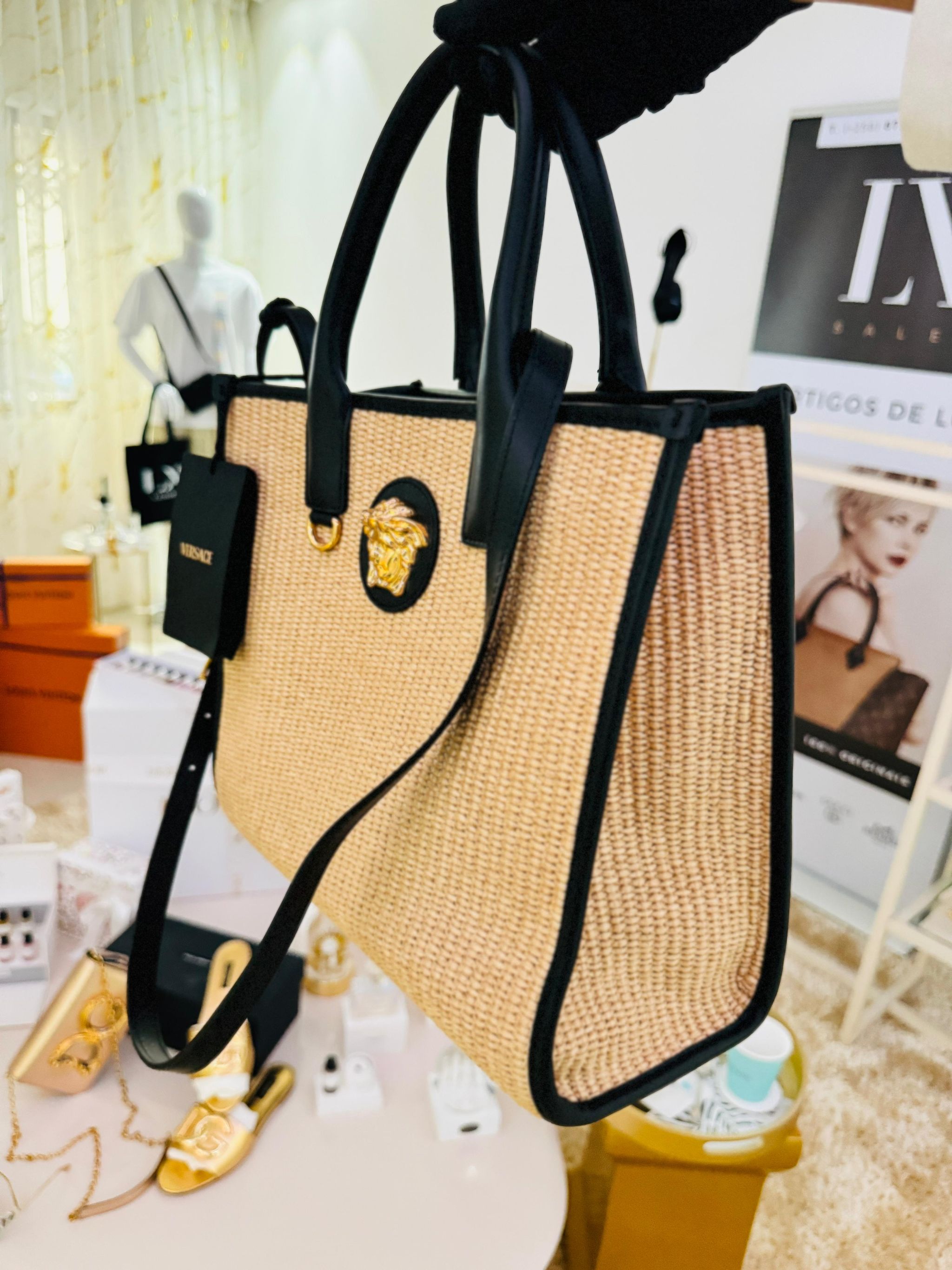 Bolsa raffia Versace La Medusa - nova coleção _10