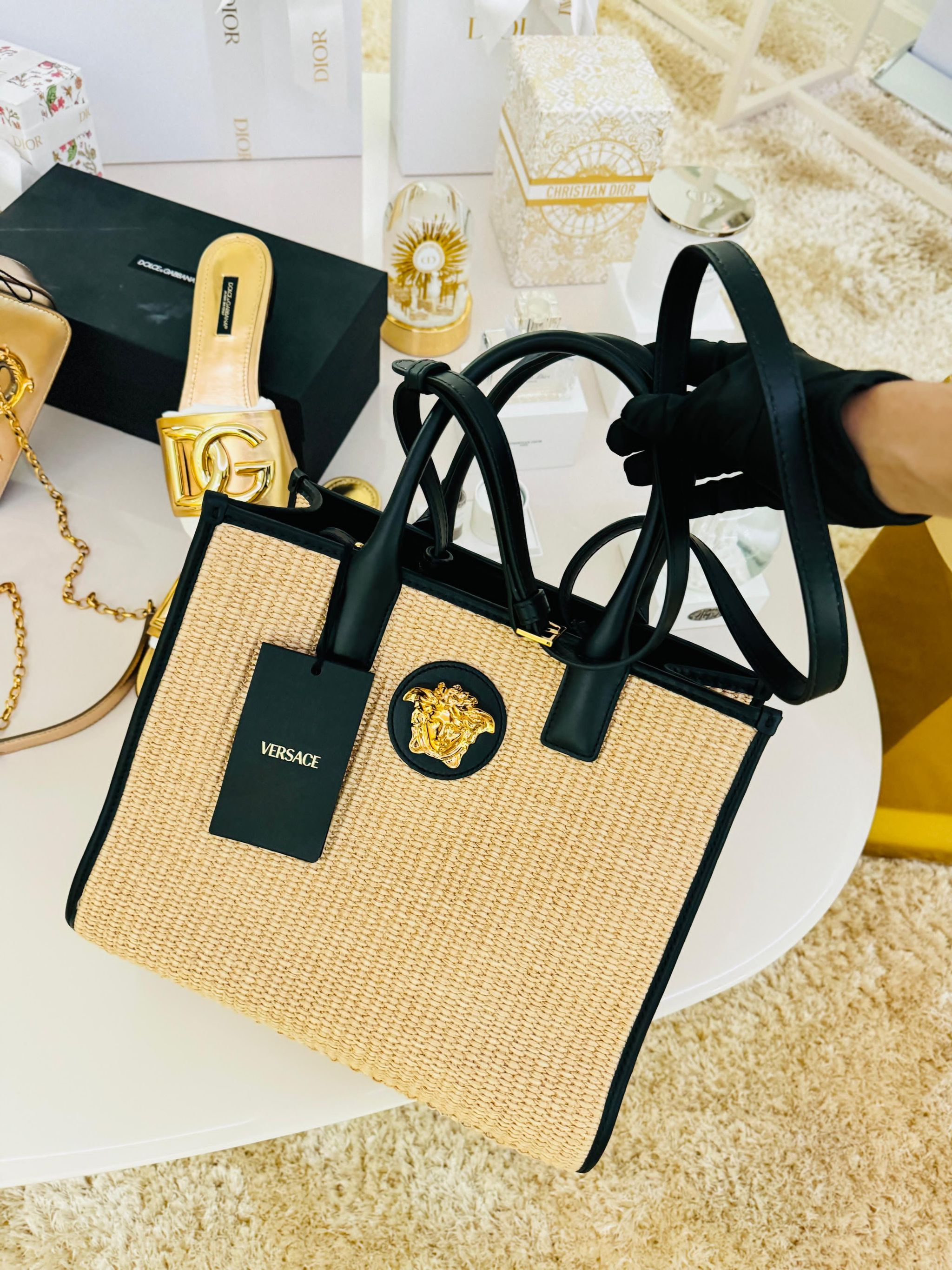 Bolsa raffia Versace La Medusa - nova coleção _8