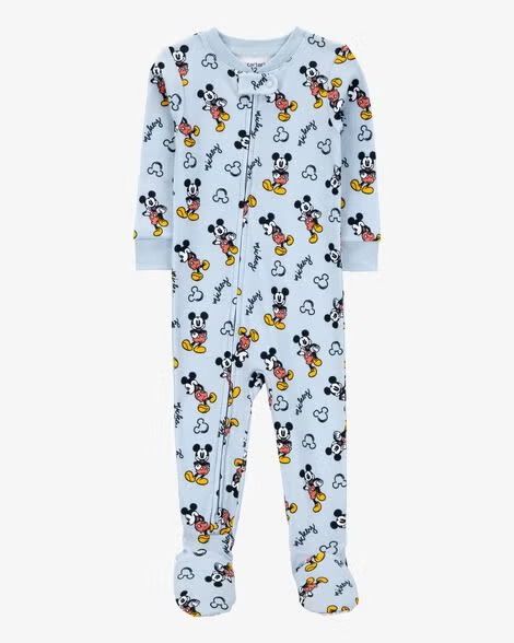 Baby Disney© Mickey Mouse Snug Fit Cotton Footie 1-Piece Pajamas_0