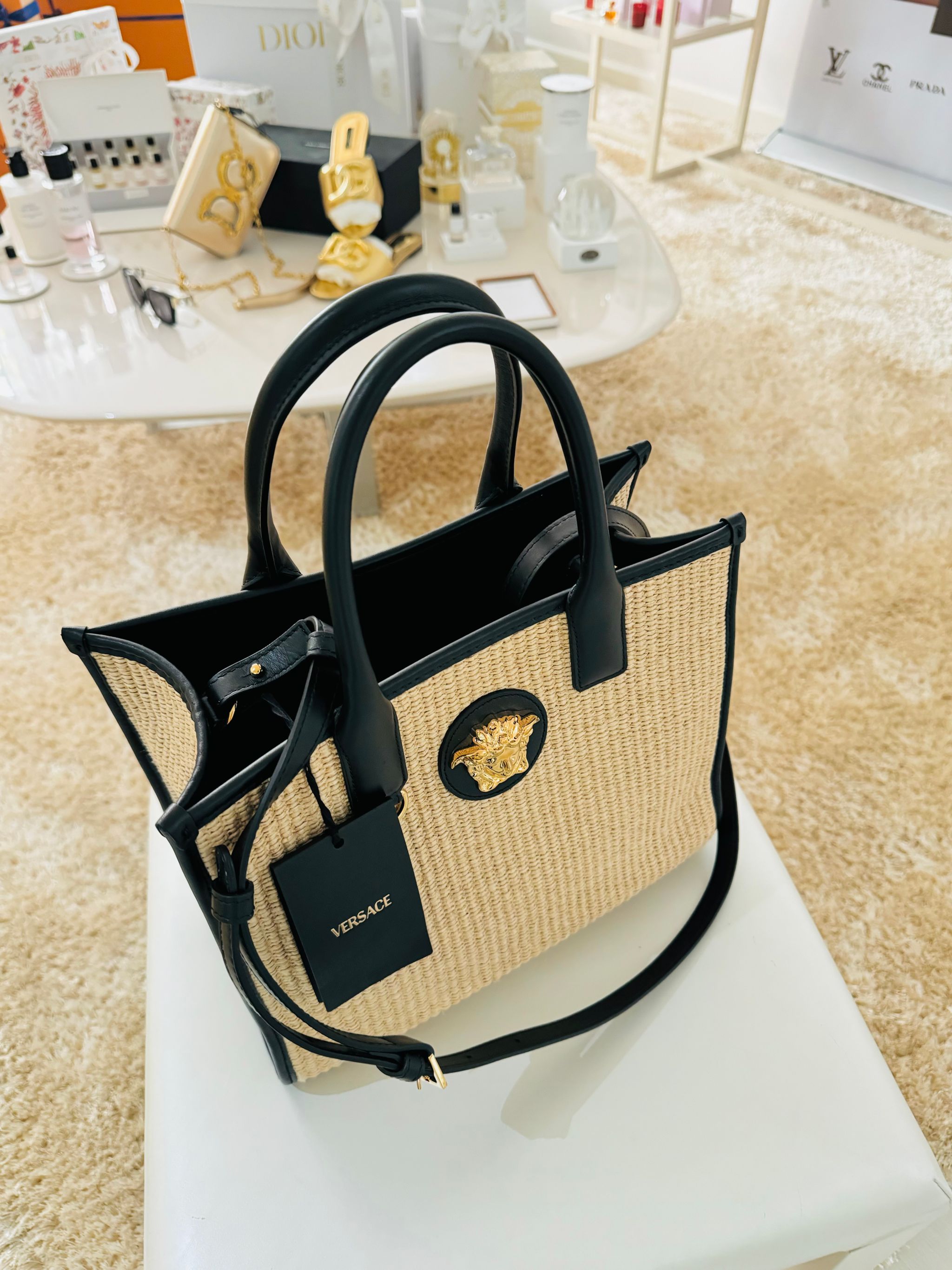 Bolsa raffia Versace La Medusa - nova coleção _15