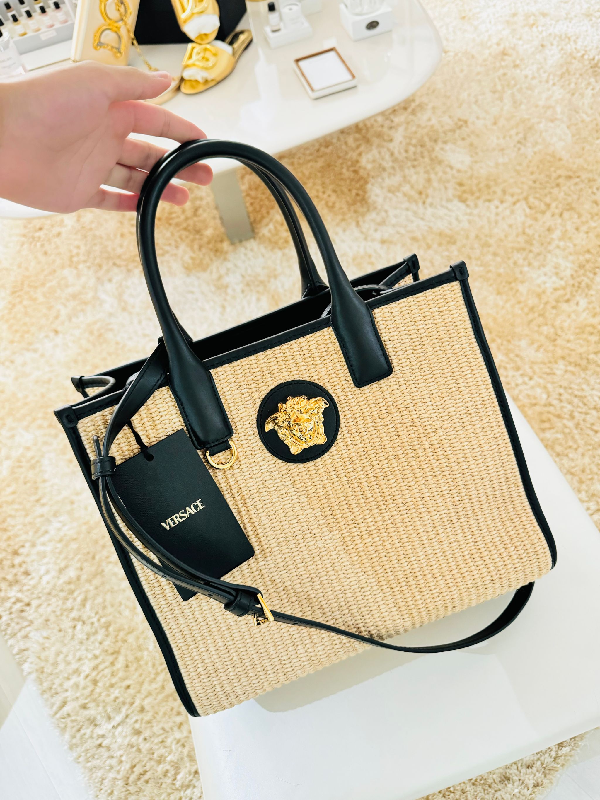 Bolsa raffia Versace La Medusa - nova coleção _6