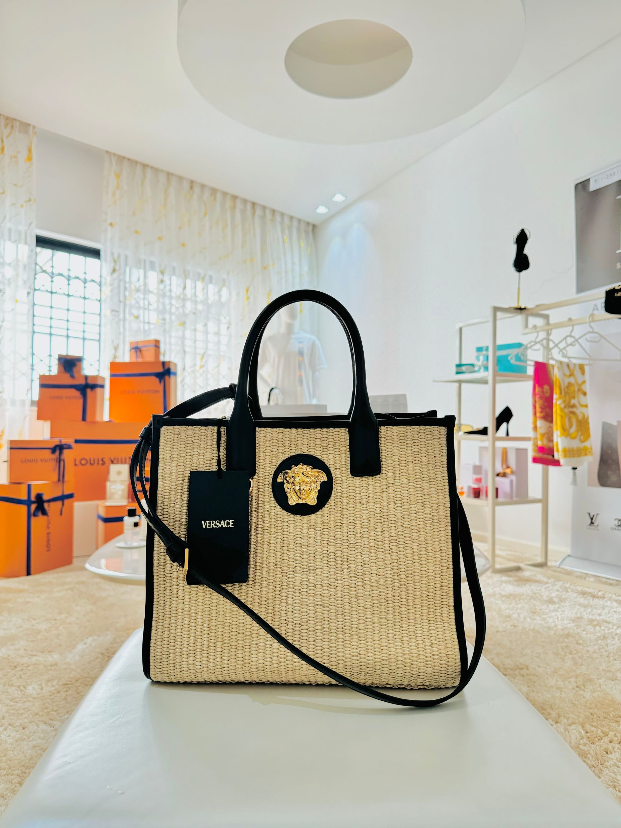 Bolsa raffia Versace La Medusa - nova coleção _7