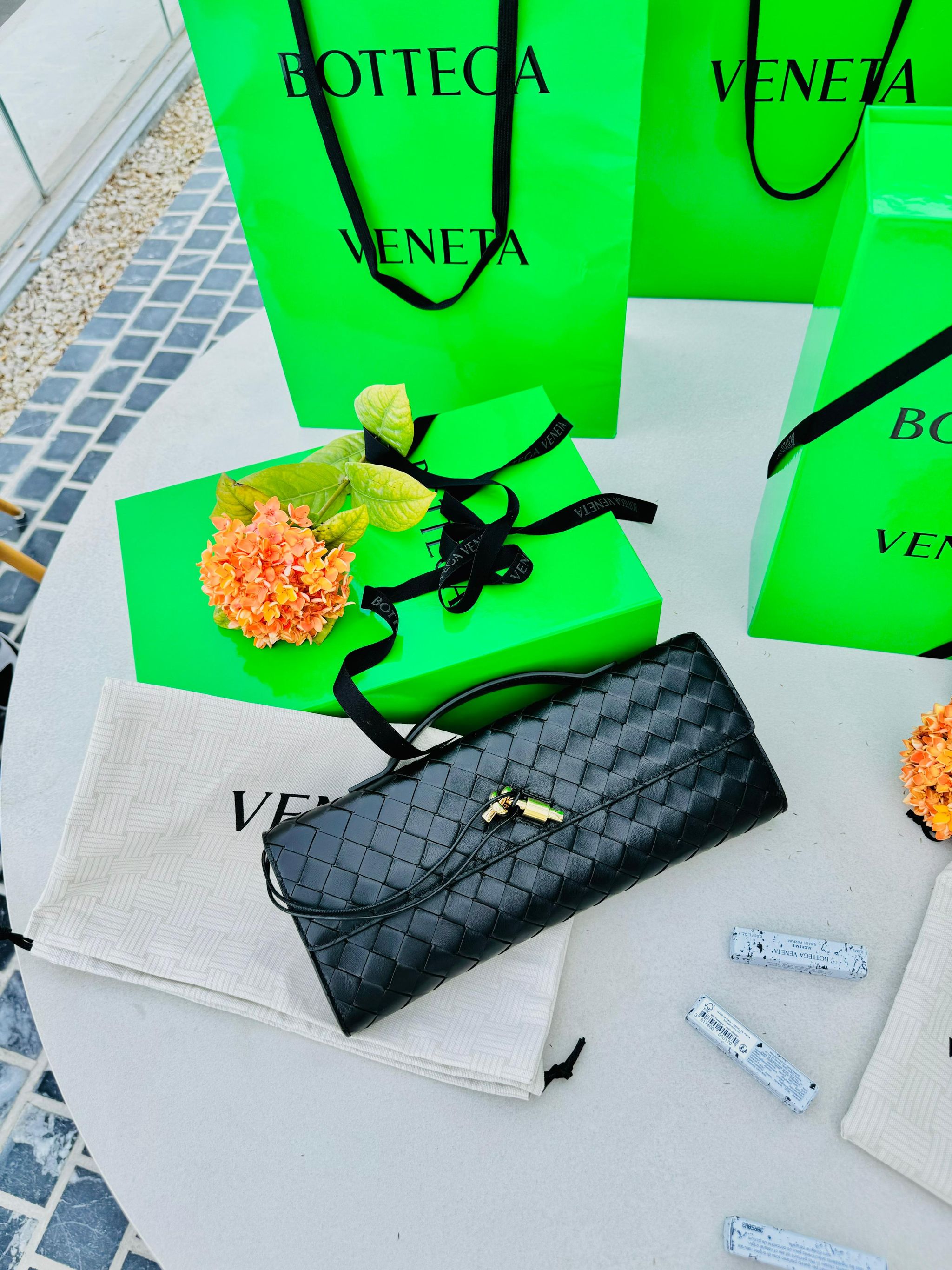 Bottega venetta andiamo clutch black _5