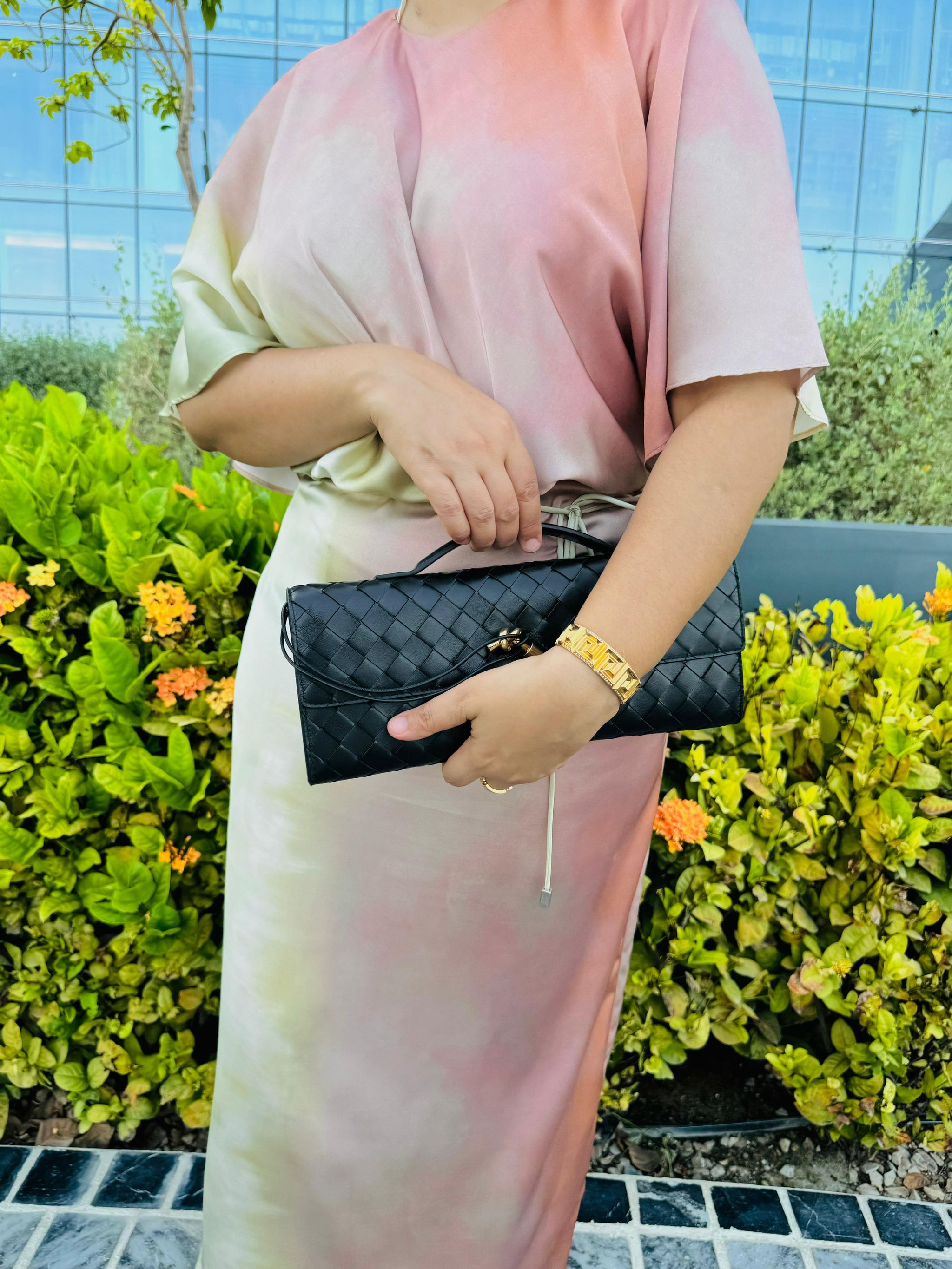 Bottega venetta andiamo clutch black _3