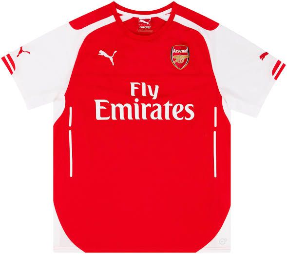 Arsenal 2014/15 Home Shirt (Red/white)_0