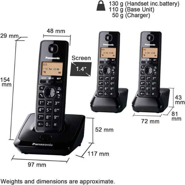PANASONIC TELEPHONE FIXE KX-TG2713 ECO PORTATIF TRIO_2