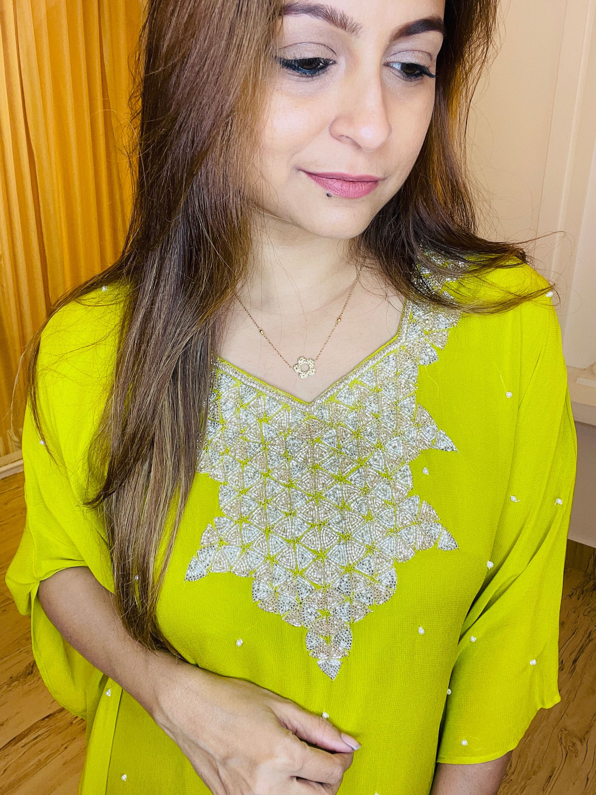 Green Kaftan Set_1